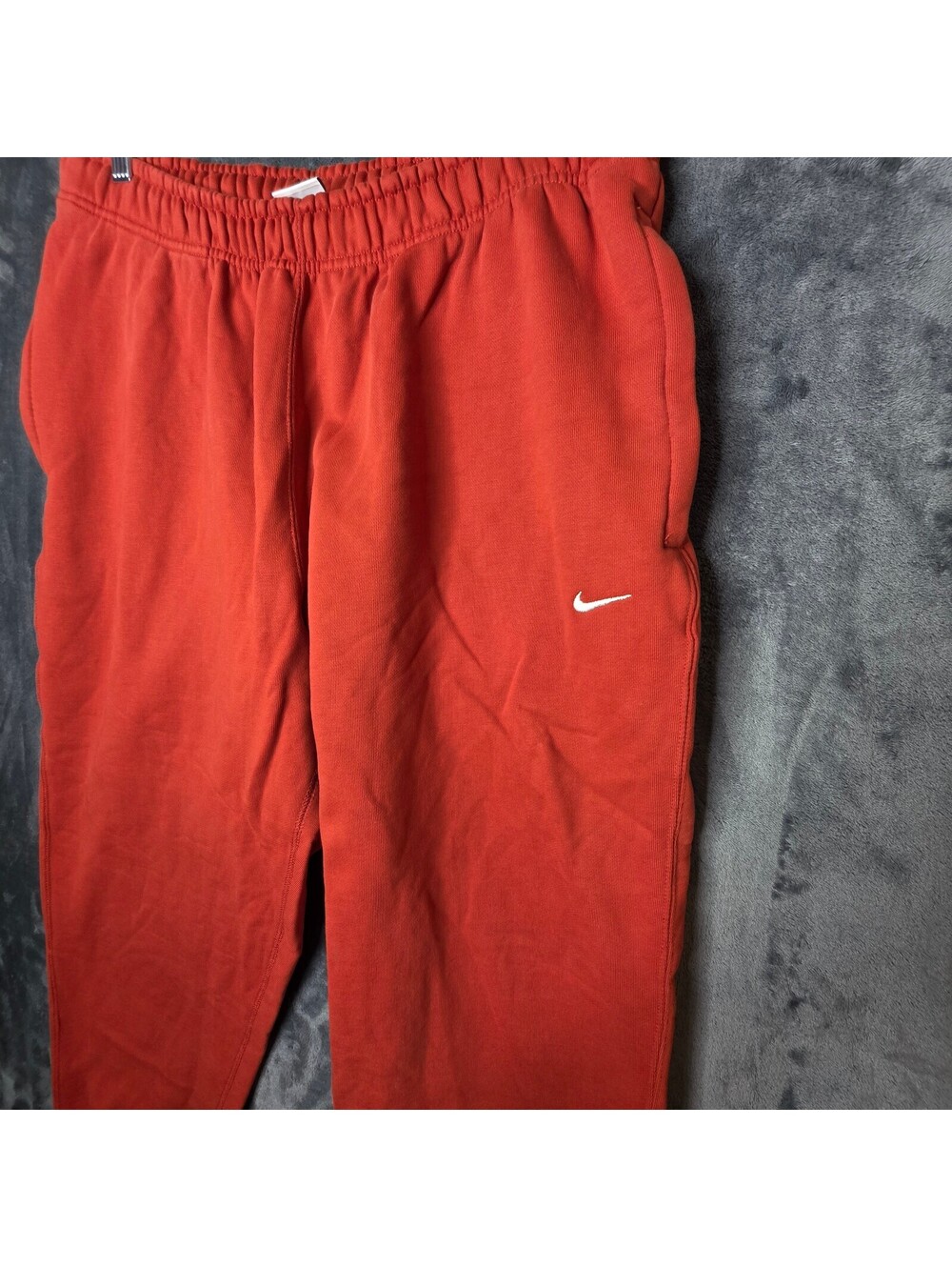 Nike Solo Swoosh Men's Burnt Orange Fleece Pants Sz Large - Picture 2 of 9
